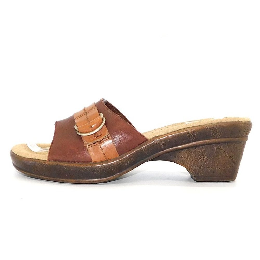 G.H. Bass Leather Slip-On Heel Sandal